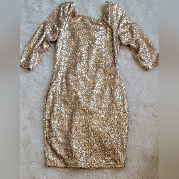 Ruby Rox Rose God Sequin Bodycon Dress - Picture 2 of 10